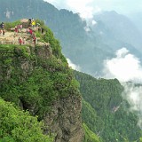 Emei Shan  Finally on the top, Emei Shan offers great views over the steep hills that one has climbed for 10 hours before getting here....
